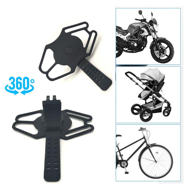 Silicone Bike Telefonholder, [360 ° Rotation Shockproof] Bike Telefonholder, Universal Silicone Motorcykel Telefonholder, kompatibel med iPhone 14 13 12 11 Pro Max,