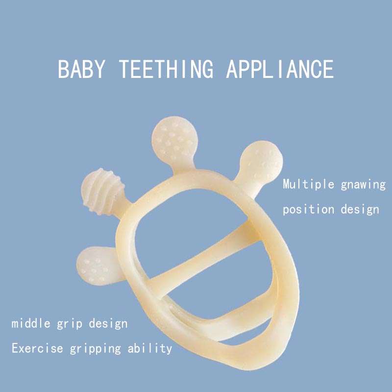 Silikone baby teether legetøj til babyer 3+måneder, BPA fri drop-resistant silikone vandrende tænder legetøj til øm tyggegummi, baby tyggelegetøj til sugende behov